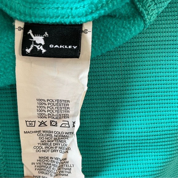 Oakley Funnelneck Hooded Sweatshirt Hoodie Womens Size Medium Teal - Picture 7 of 7
